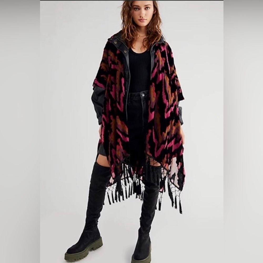 Free People Black and Pink Tunic